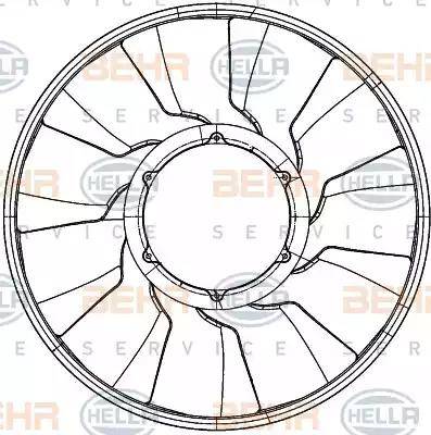 HELLA 8MV 376 907-271 - Fan Wheel, engine cooling www.autospares.lv