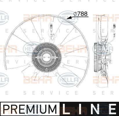 HELLA 8MV 376 911-571 - Ventilators, Motora dzesēšanas sistēma www.autospares.lv