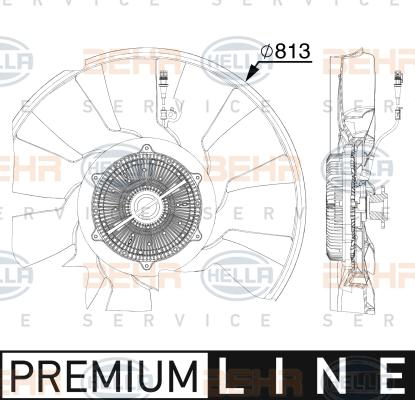 HELLA 8MV 376 911-641 - Ventilators, Motora dzesēšanas sistēma www.autospares.lv