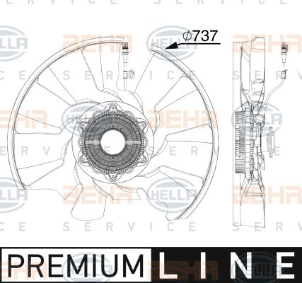 HELLA 8MV 376 911-651 - Ventilators, Motora dzesēšanas sistēma www.autospares.lv