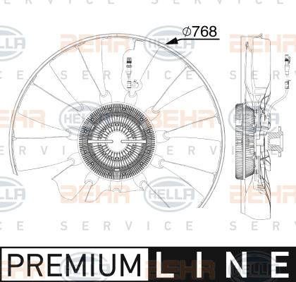 HELLA 8MV 376 911-791 - Ventilators, Motora dzesēšanas sistēma www.autospares.lv