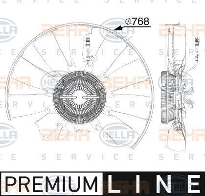 HELLA 8MV 376 912-001 - Ventilators, Motora dzesēšanas sistēma www.autospares.lv