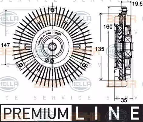 HELLA 8MV 376 758-441 - Sajūgs, Radiatora ventilators www.autospares.lv