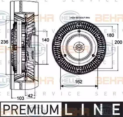 HELLA 8MV 376 758-451 - Sajūgs, Radiatora ventilators www.autospares.lv