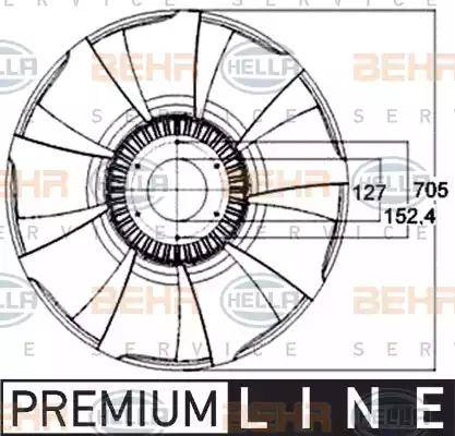 HELLA 8MV 376 758-561 - Ventilatora darba rats, Motora dzesēšanas sistēma www.autospares.lv