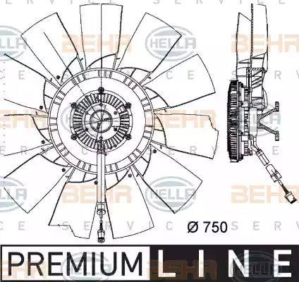 HELLA 8MV 376 757-151 - Ventilators, Motora dzesēšanas sistēma www.autospares.lv