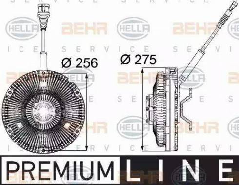 HELLA 8MV 376 734-211 - Sajūgs, Radiatora ventilators www.autospares.lv