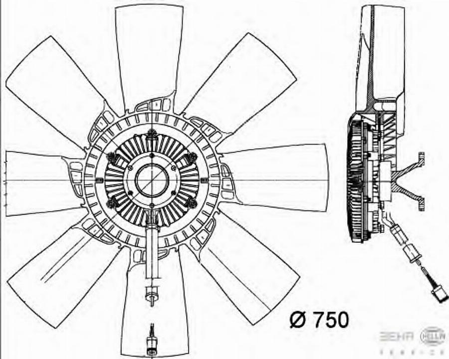 HELLA 8MV376730721 - Ventilators, Motora dzesēšanas sistēma www.autospares.lv