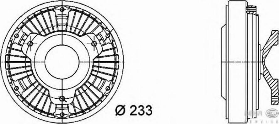 HELLA 8MV 376 728 401 - Sajūgs, Radiatora ventilators www.autospares.lv