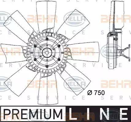 HELLA 8MV 376 728-371 - Ventilators, Motora dzesēšanas sistēma www.autospares.lv