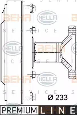 HELLA 8MV 376 728-761 - Sajūgs, Radiatora ventilators www.autospares.lv