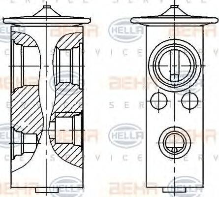 HELLA 8UW 351 336-311 - Izplešanās vārsts, Gaisa kond. sistēma www.autospares.lv