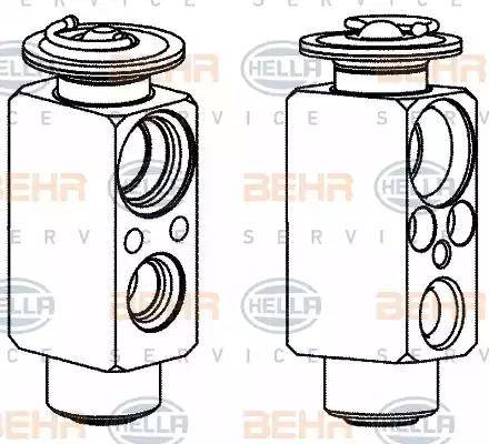 HELLA 8UW 351 336-251 - Izplešanās vārsts, Gaisa kond. sistēma www.autospares.lv