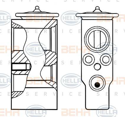 HELLA 8UW 351 200-514 - Izplešanās vārsts, Gaisa kond. sistēma www.autospares.lv