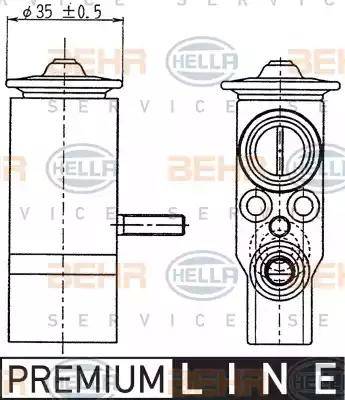 HELLA 8UW 351 239-021 - Izplešanās vārsts, Gaisa kond. sistēma www.autospares.lv