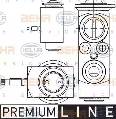 HELLA 8UW 351 234-401 - Izplešanās vārsts, Gaisa kond. sistēma www.autospares.lv