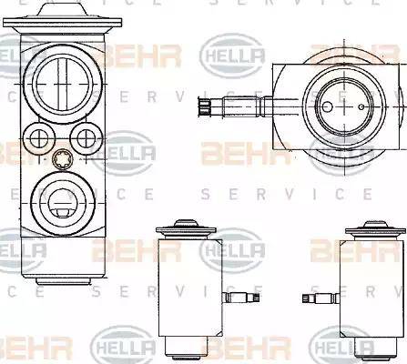 HELLA 8UW 351 234-411 - Izplešanās vārsts, Gaisa kond. sistēma www.autospares.lv