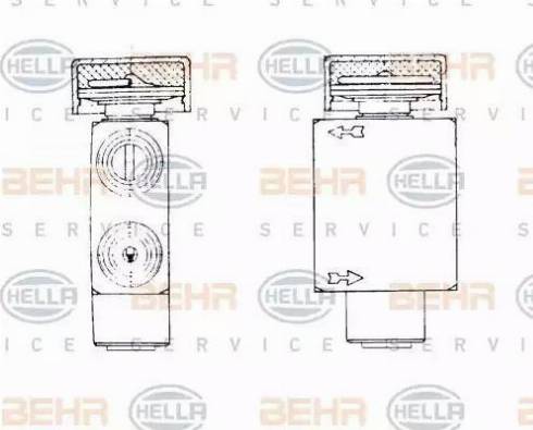 HELLA 8UW 351 234-031 - Izplešanās vārsts, Gaisa kond. sistēma www.autospares.lv