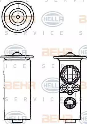 HELLA 8UW 351 234-141 - Izplešanās vārsts, Gaisa kond. sistēma www.autospares.lv