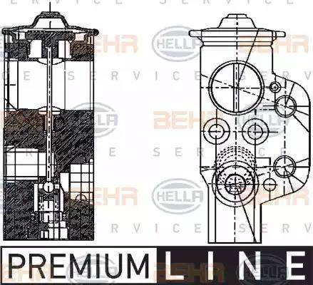 HELLA 8UW 351 234-161 - Izplešanās vārsts, Gaisa kond. sistēma www.autospares.lv