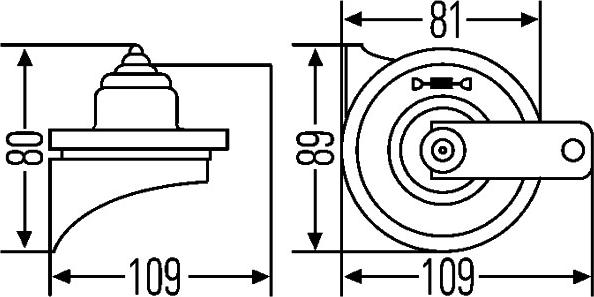 HELLA 3FG 007 424-001 - Skaņas signāls www.autospares.lv