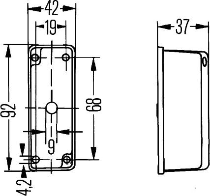 HELLA 2XS 005 020-001 - Gabarītlukturis www.autospares.lv