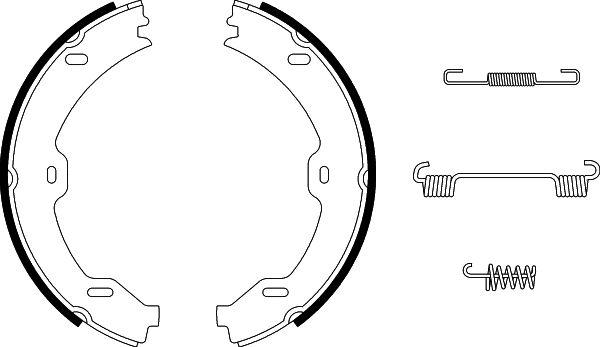 HELLA PAGID 8DA 355 050-481 - Bremžu loku kompl., Stāvbremze www.autospares.lv