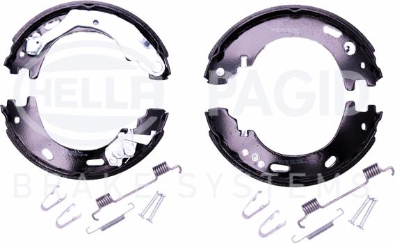 HELLA PAGID 8DA 355 051-001 - Bremžu loku kompl., Stāvbremze www.autospares.lv