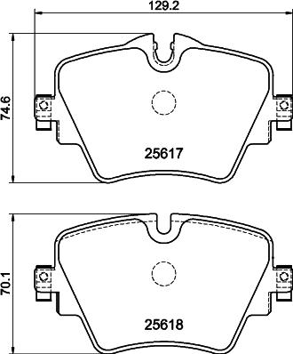 HELLA PAGID 8DB355045761 - Bremžu uzliku kompl., Disku bremzes www.autospares.lv