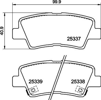 HELLA PAGID 8DB 355 040-171 - Тормозные колодки, дисковые, комплект www.autospares.lv