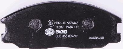 HELLA PAGID 8DB 355 009-991 - Bremžu uzliku kompl., Disku bremzes www.autospares.lv