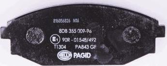 HELLA PAGID 8DB 355 009-961 - Bremžu uzliku kompl., Disku bremzes www.autospares.lv