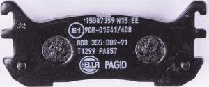 HELLA PAGID 8DB 355 009-911 - Bremžu uzliku kompl., Disku bremzes www.autospares.lv