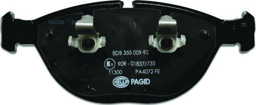 HELLA PAGID 8DB 355 009-921 - Bremžu uzliku kompl., Disku bremzes www.autospares.lv