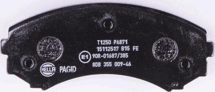 HELLA PAGID 8DB 355 009-461 - Bremžu uzliku kompl., Disku bremzes www.autospares.lv