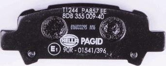 HELLA PAGID 8DB 355 009-401 - Bremžu uzliku kompl., Disku bremzes www.autospares.lv