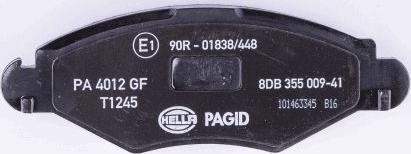 HELLA PAGID 8DB 355 009-411 - Bremžu uzliku kompl., Disku bremzes www.autospares.lv