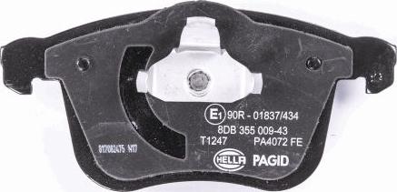 HELLA PAGID 8DB 355 009-431 - Bremžu uzliku kompl., Disku bremzes www.autospares.lv