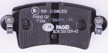 HELLA PAGID 8DB 355 009-421 - Bremžu uzliku kompl., Disku bremzes www.autospares.lv