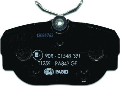 HELLA PAGID 8DB 355 009-541 - Тормозные колодки, дисковые, комплект www.autospares.lv