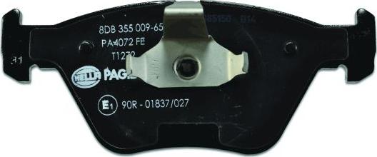 HELLA PAGID 8DB 355 009-651 - Тормозные колодки, дисковые, комплект www.autospares.lv