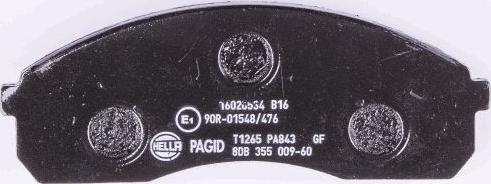 HELLA PAGID 8DB 355 009-601 - Bremžu uzliku kompl., Disku bremzes www.autospares.lv