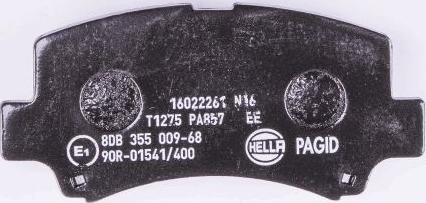 HELLA PAGID 8DB 355 009-681 - Bremžu uzliku kompl., Disku bremzes www.autospares.lv