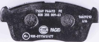 HELLA PAGID 8DB 355 009-631 - Тормозные колодки, дисковые, комплект www.autospares.lv