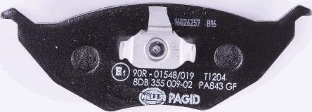 HELLA PAGID 8DB 355 009-021 - Bremžu uzliku kompl., Disku bremzes www.autospares.lv