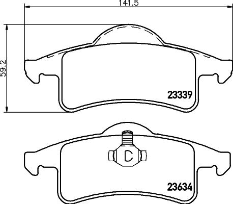 HELLA PAGID 8DB 355 009-891 - Bremžu uzliku kompl., Disku bremzes www.autospares.lv