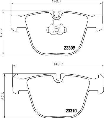 HELLA PAGID 8DB 355 009-851 - Bremžu uzliku kompl., Disku bremzes www.autospares.lv