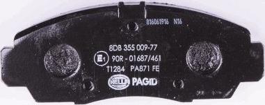 HELLA PAGID 8DB 355 009-771 - Тормозные колодки, дисковые, комплект www.autospares.lv