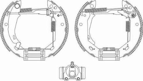 HELLA PAGID 8DB 355 004-951 - Bremžu loku komplekts autospares.lv