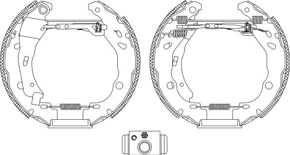 HELLA PAGID 8DB 355 004-901 - Bremžu loku komplekts www.autospares.lv